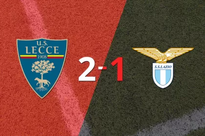 Lecce derrotó 2-1 en casa a Lazio