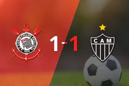 Empate a uno entre Corinthians y Atlético Mineiro