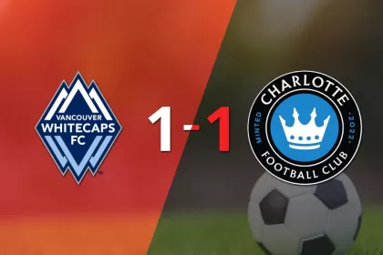 Empate a uno entre Vancouver Whitecaps FC y Charlotte FC