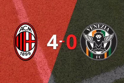 Venezia sucumbe ante Milan en una goleada 4-0