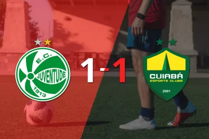 Juventude empata sobre el final con gol de Nenê