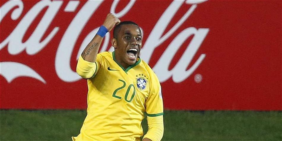Robinho, jugador brasileño en la Copa América.
