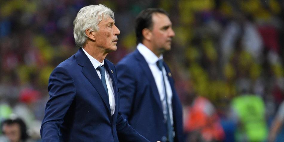 José Néstor Pékerman en el partido contra Polonia.