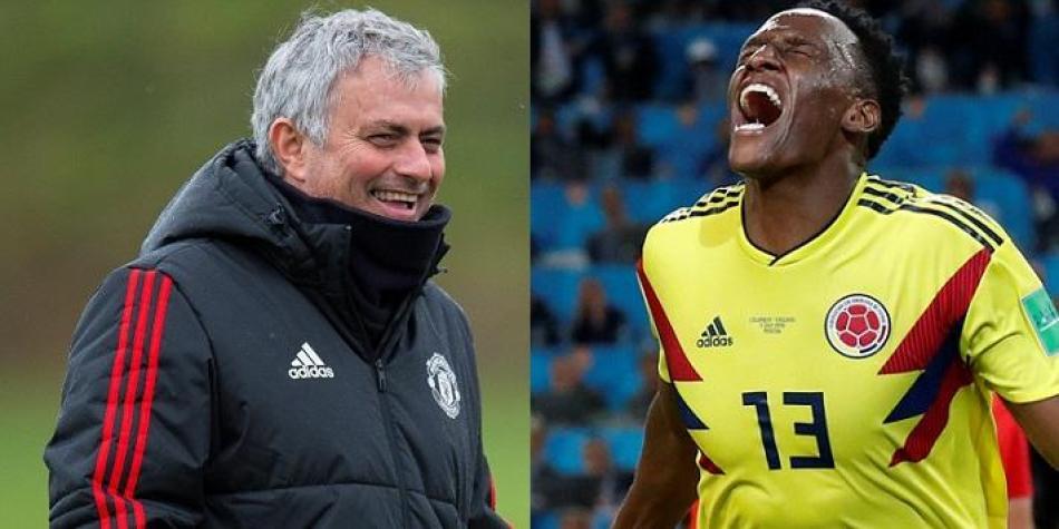 José Mourinho y Yerry Mina.