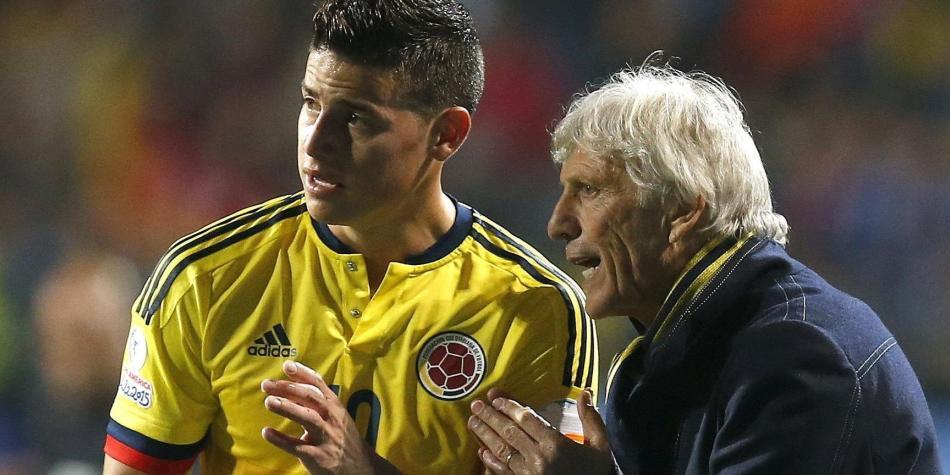 James Rodríguez y José Pékerman