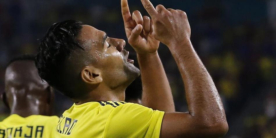 Falcao celebrando el gol contra Venezuela