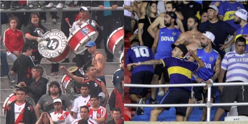Barras de River Plate y Boca Juniors