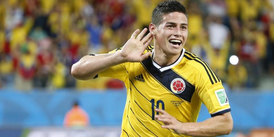 James gol a Japón