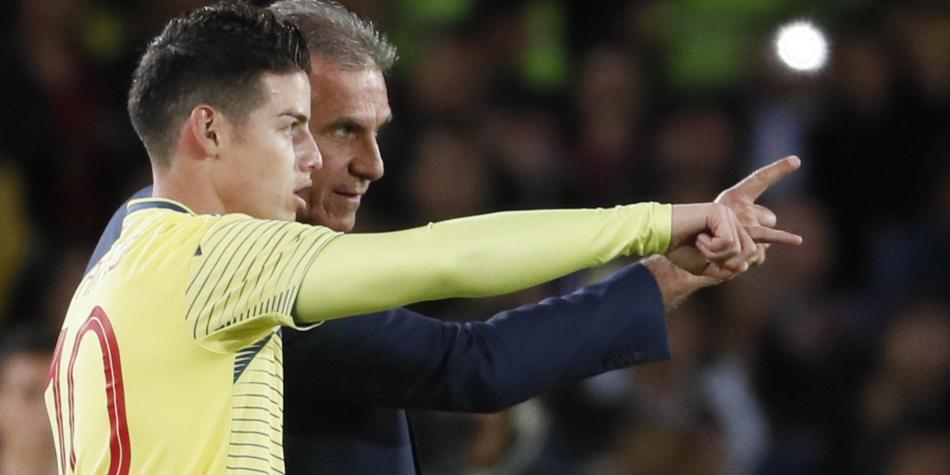 Carlos Queiroz y James Rodríguez