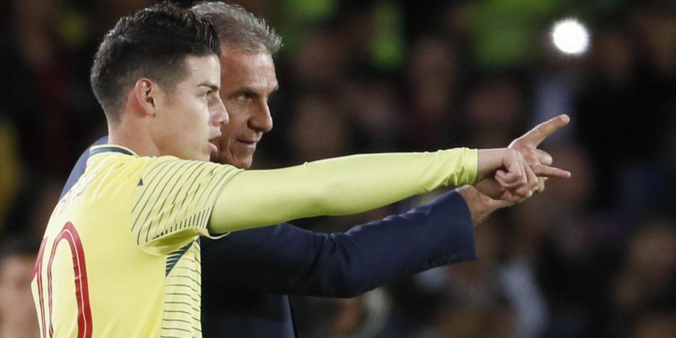 Carlos Queiroz y James Rodríguez