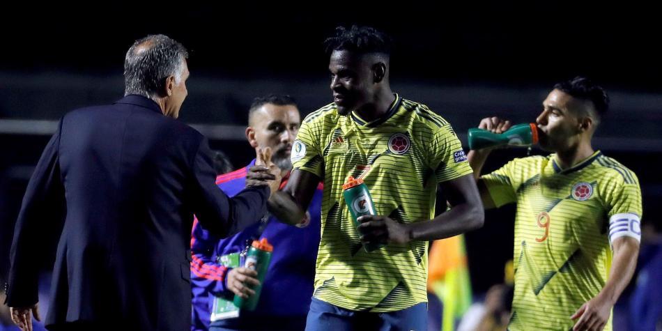 Queiroz con Falcao y Duván