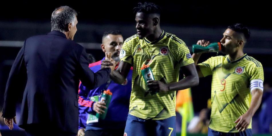 Queiroz con Falcao y Duván