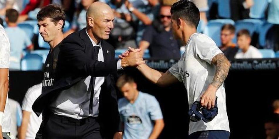 James Rodríguez y Zidane