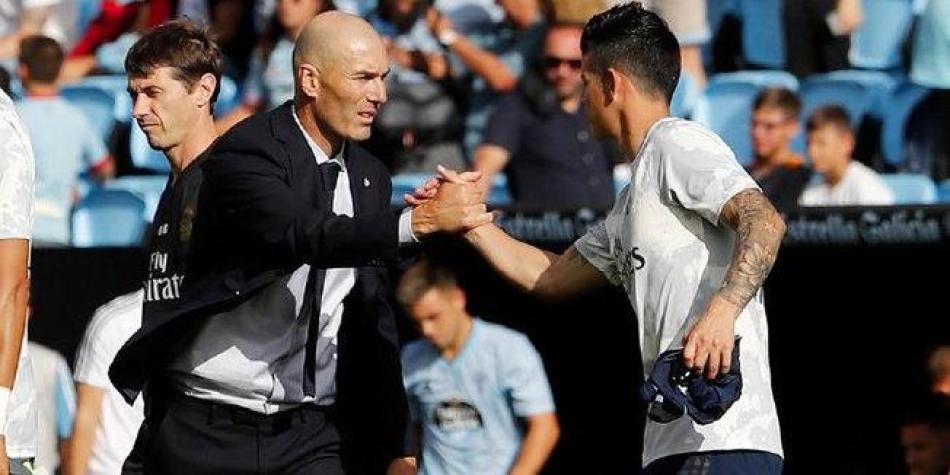 James Rodríguez y Zidane