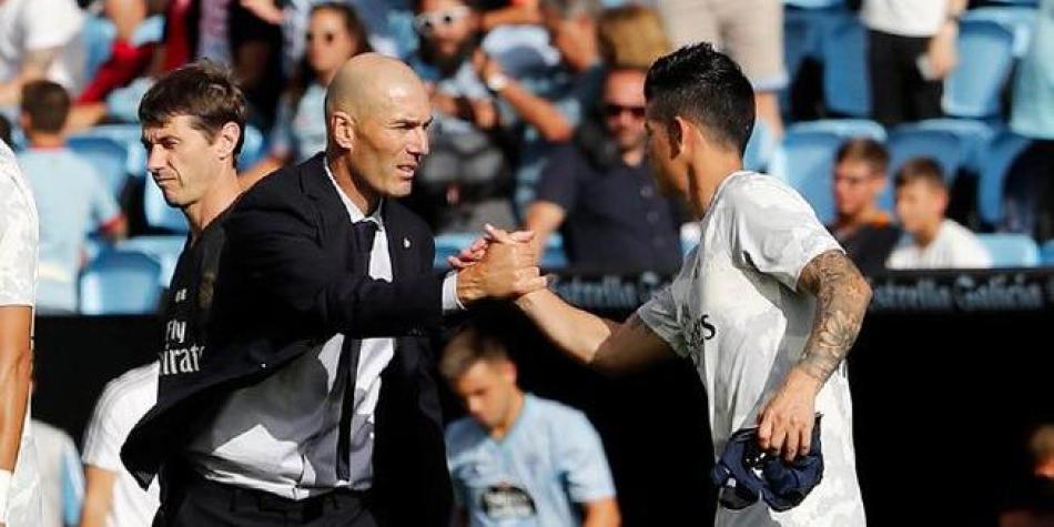 James Rodríguez y Zidane