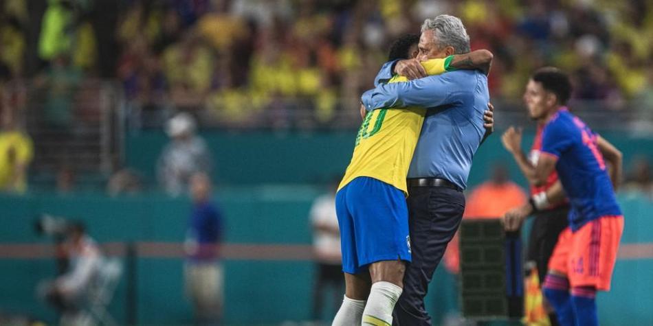 Tite y Neymar