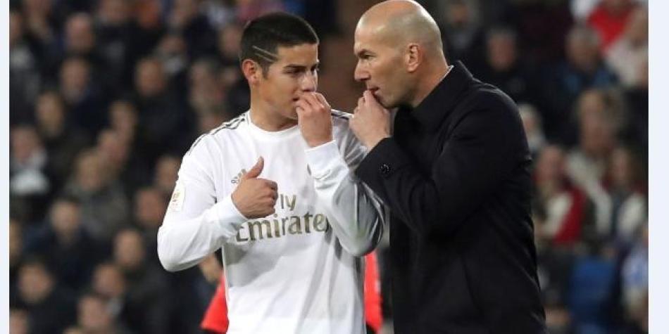 James Rodríguez y Zidane