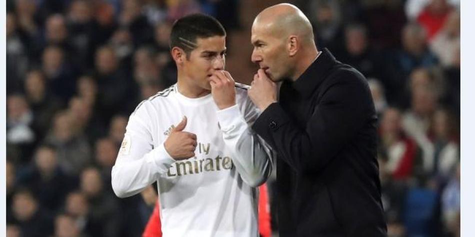 James Rodríguez y Zidane
