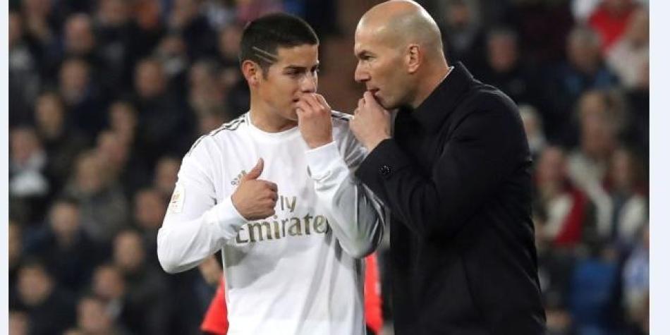 James Rodríguez y Zidane