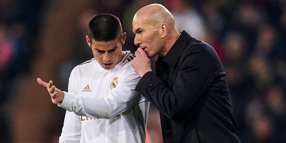 James Rodríguez y Zinedine Zidane