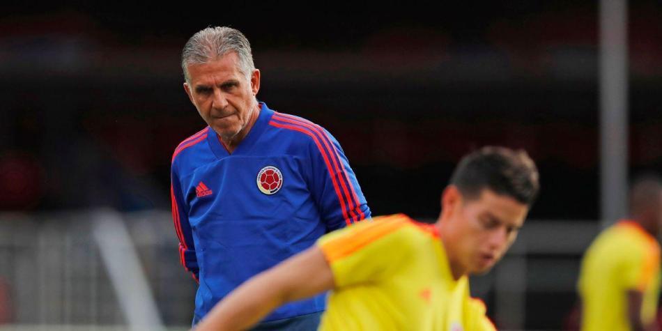 Carlos Queiroz y James Rodríguez