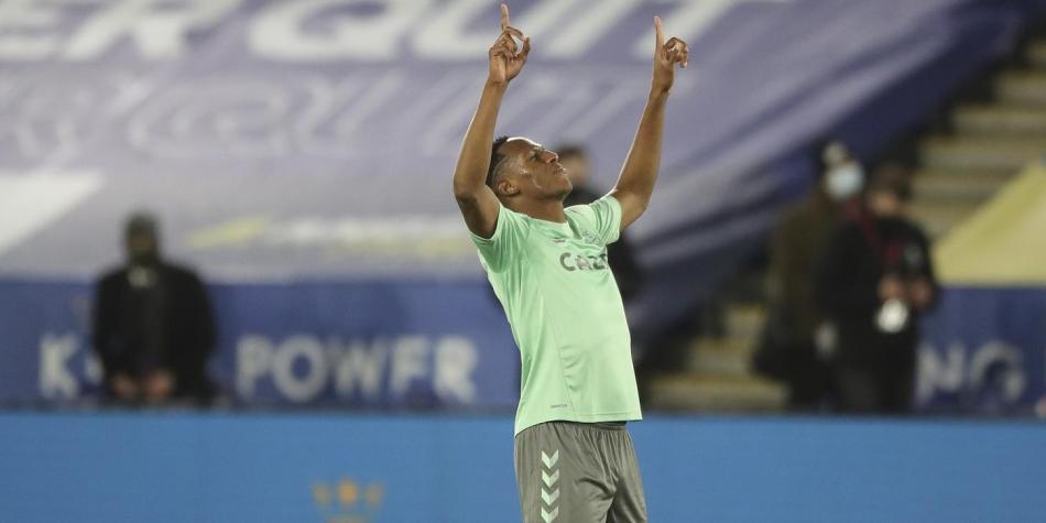 Yerry Mina con Everton