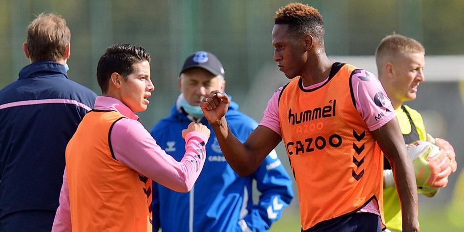 James Rodríguez y Yerry Mina