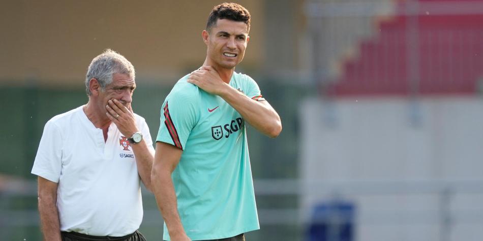 Fernando Santos y Cristiano Ronaldo