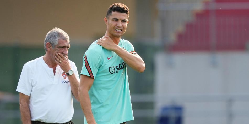 Fernando Santos y Cristiano Ronaldo