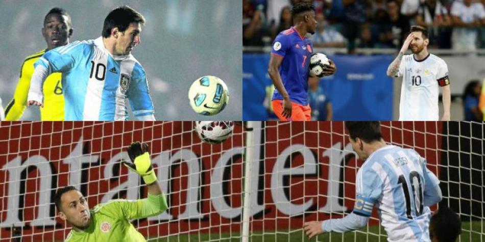 Messi contra Colombia en Copa América