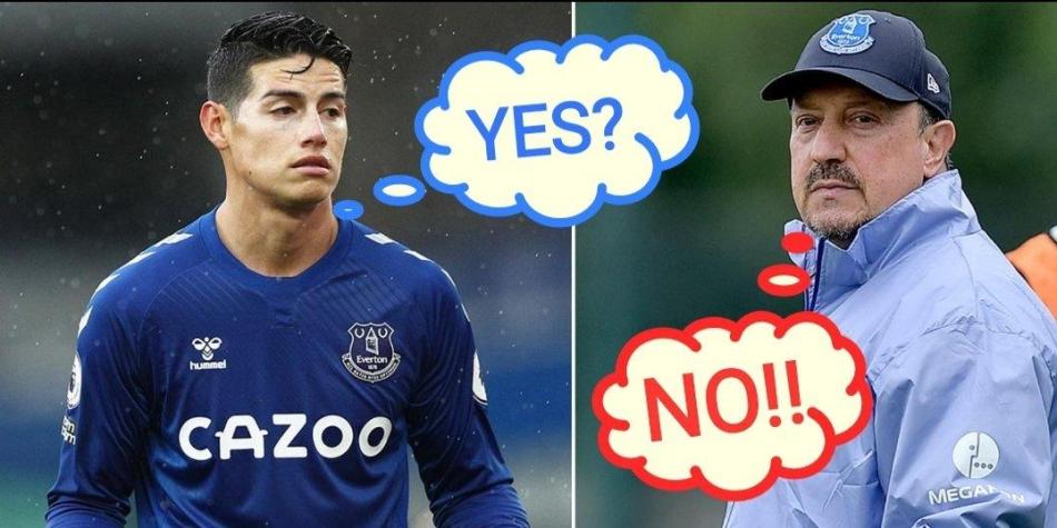 James Rodríguez y Rafa Benítez meme