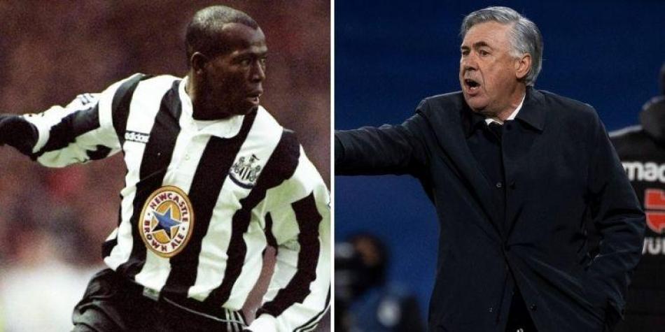 Tino Asprilla y Carlo Ancelotti