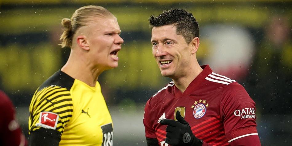 Haaland y Lewandowski