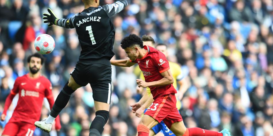 Luis Díaz en Brighton vs Liverpool