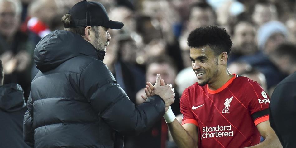 Luis Díaz y Jürgen Klopp