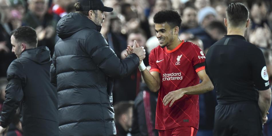 Luis Díaz y Jürgen Klopp