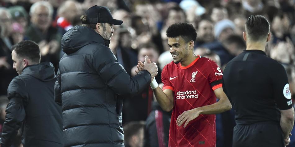 Luis Díaz y Jürgen Klopp