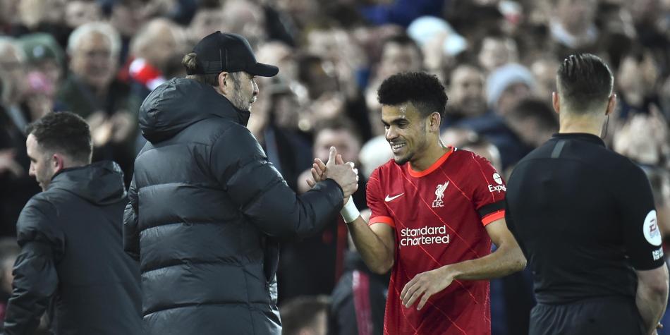 Luis Díaz y Jürgen Klopp