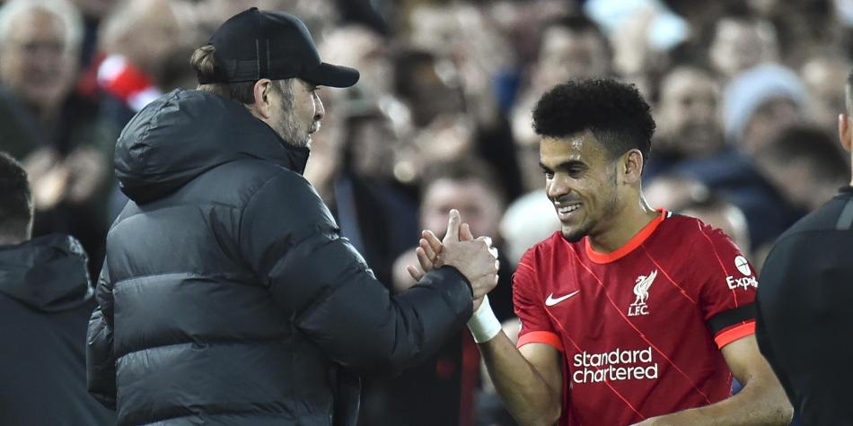 Luis Díaz y Jürgen Klopp