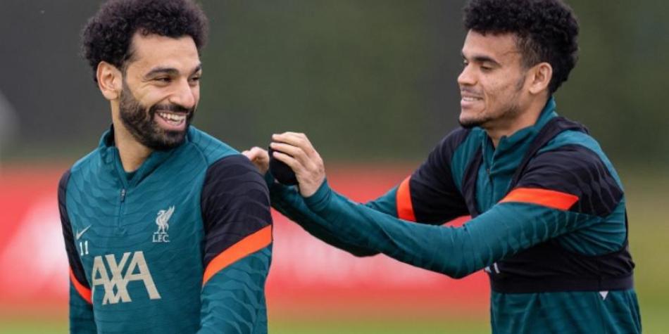 Luis Díaz y Salah en Liverpool
