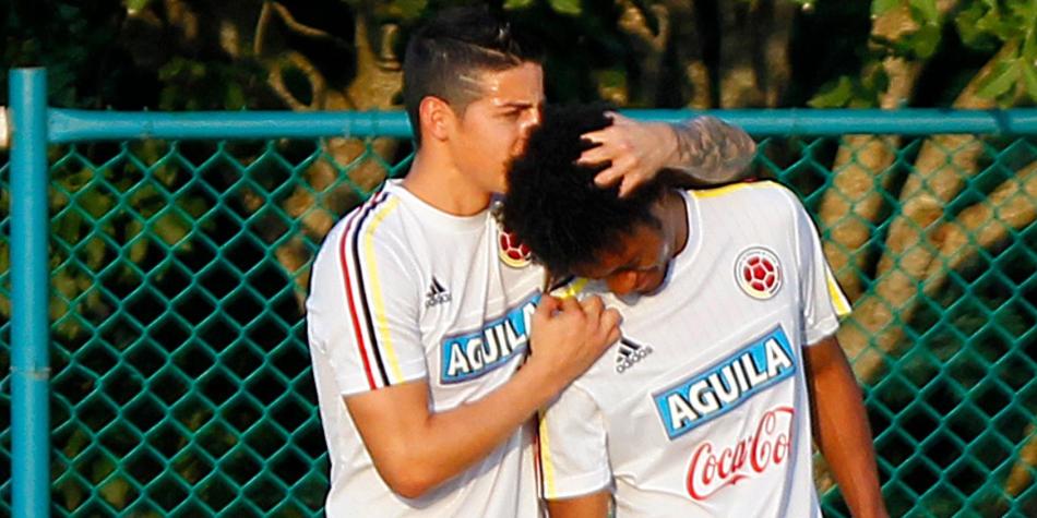James Rodríguez y Juan Guillermo Cuadrado