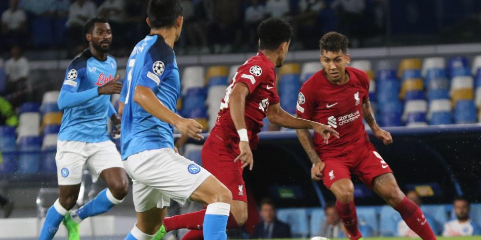Napoli vs Liverpool, con Díaz