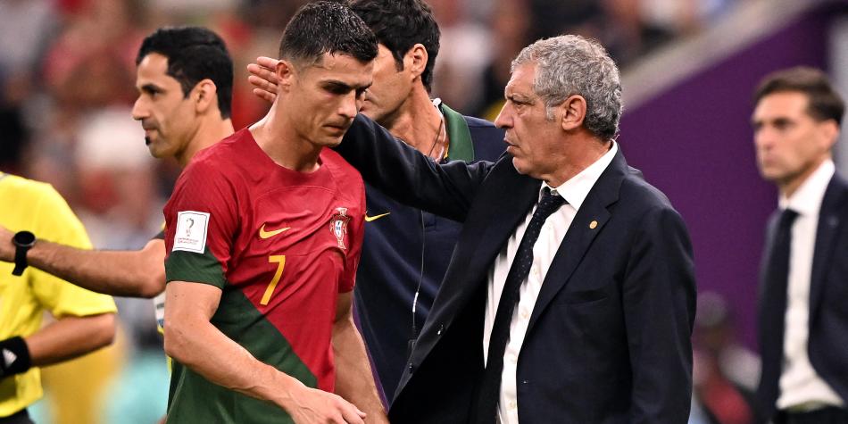 Fernando Santos y Cristiano Ronaldo