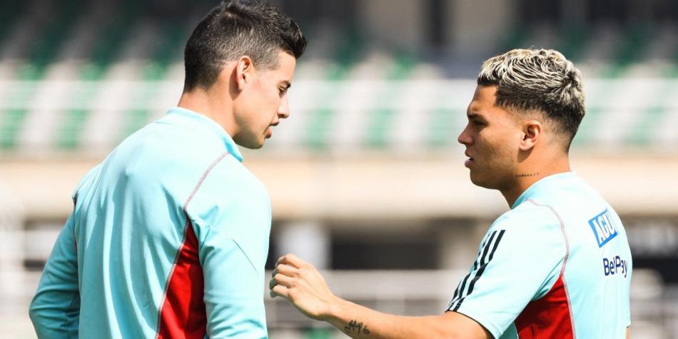 James Rodríguez y Juanfer Quintero