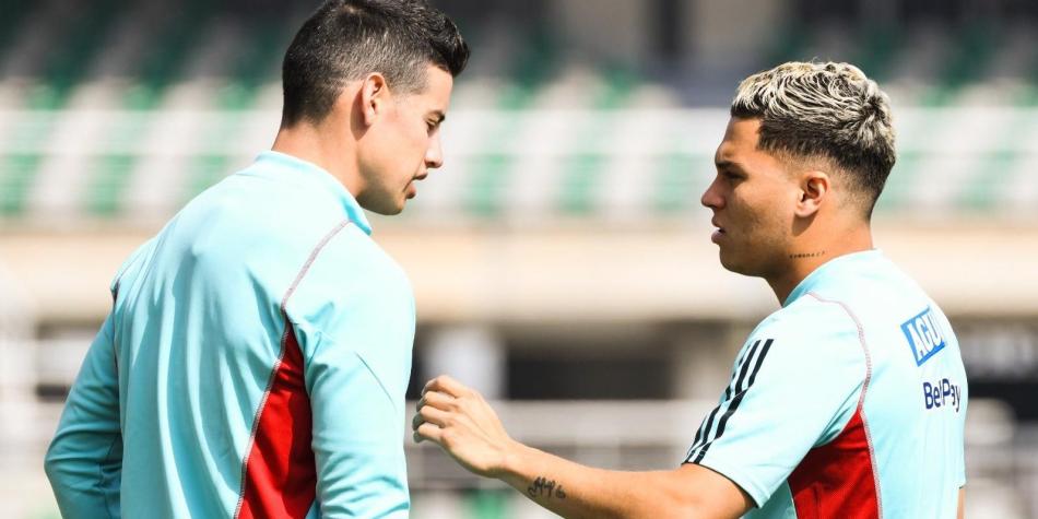 James Rodríguez y Juanfer Quintero
