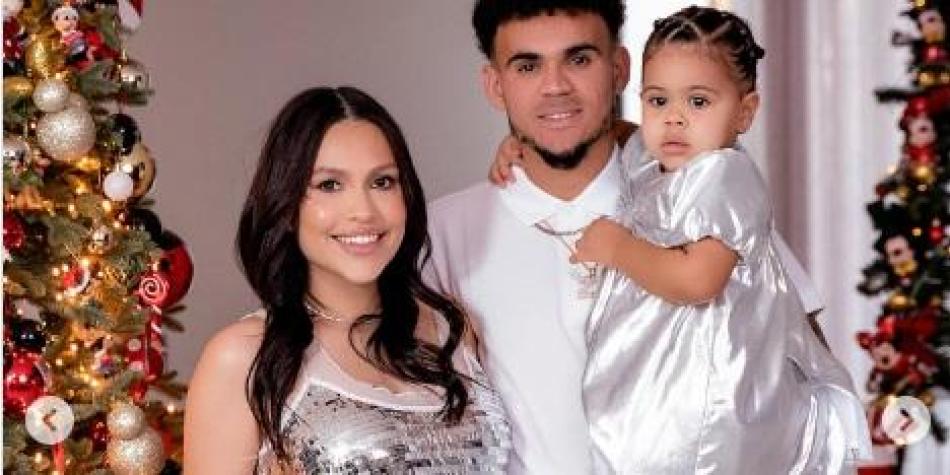 Luis Díaz y su familia en Navidad
