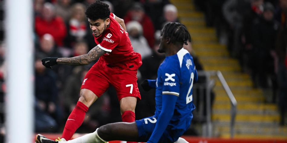 Luis Diaz en Liverpool vs Chelsea