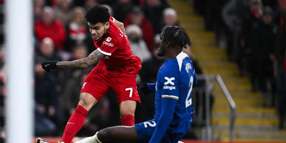 Luis Diaz en Liverpool vs Chelsea