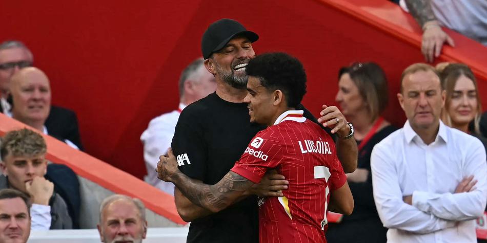 Luis Díaz y Jurgen Klopp