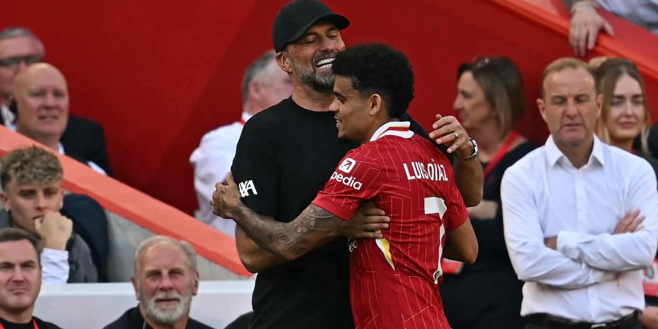 Luis Díaz y Jurgen Klopp